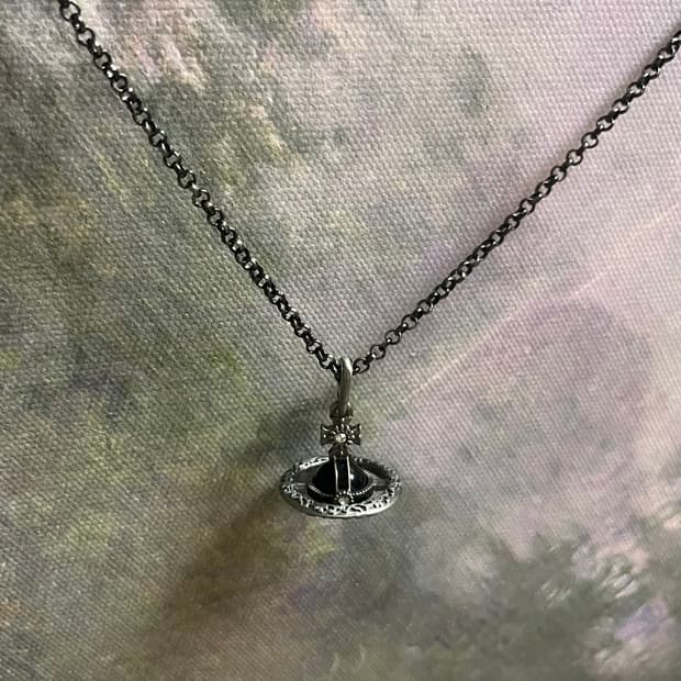 비비안웨스트우드 오리엔탈 orb 블랙 목걸이