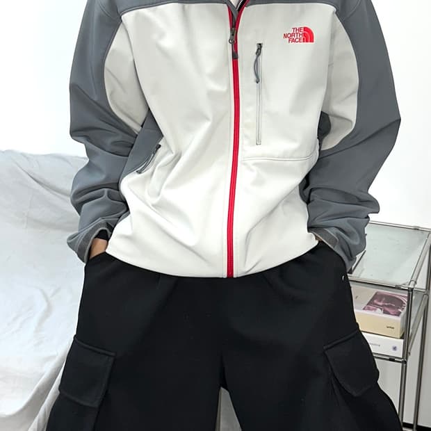 노스페이스 그레이 소프트쉘 자켓 XL