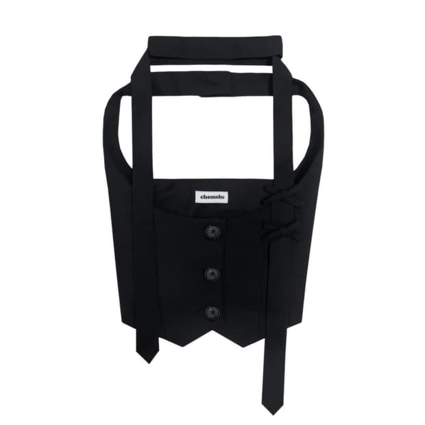 체메씨 리본 트윌 베스크 블랙