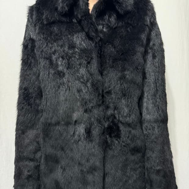 black rabbit fur jacket