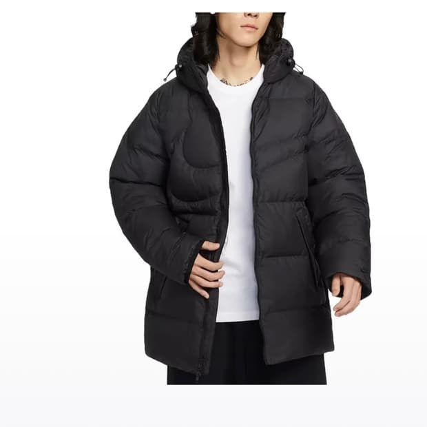 나이키 NSW 클럽 써마핏 루즈핏 파카 블랙- 아시아