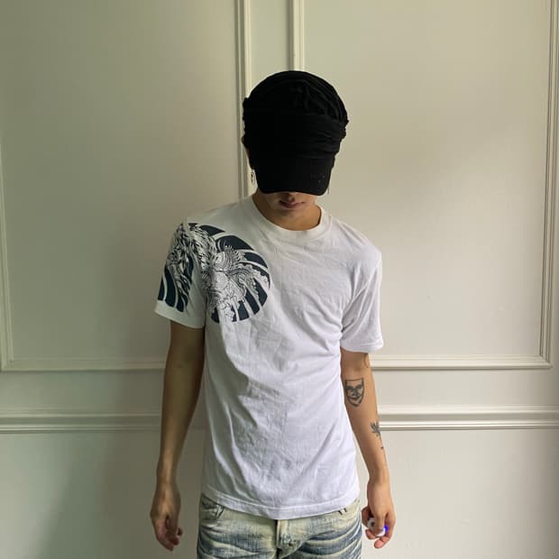 Oriental Print White Tee