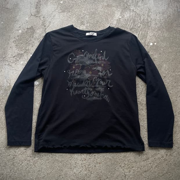 (Japanese vintage)2way mesh sleeve t  