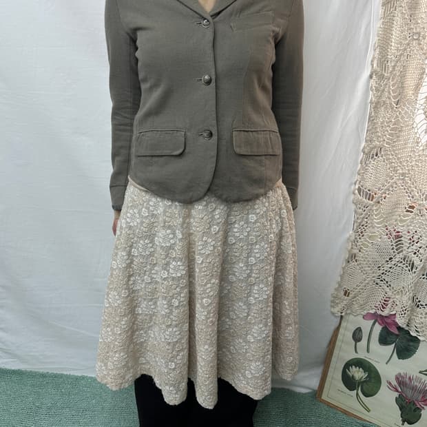 machiko jinto london 자수 스커트