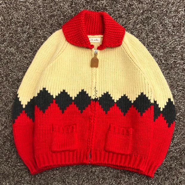 Atnote 빈티지 울 코위찬 가디건 자켓