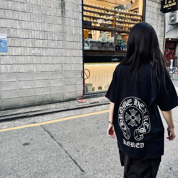 크롬하츠 홀스슈 코리아 로고 티셔츠