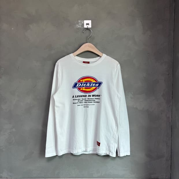 디키즈 빅로고 롱슬리브 화이트 