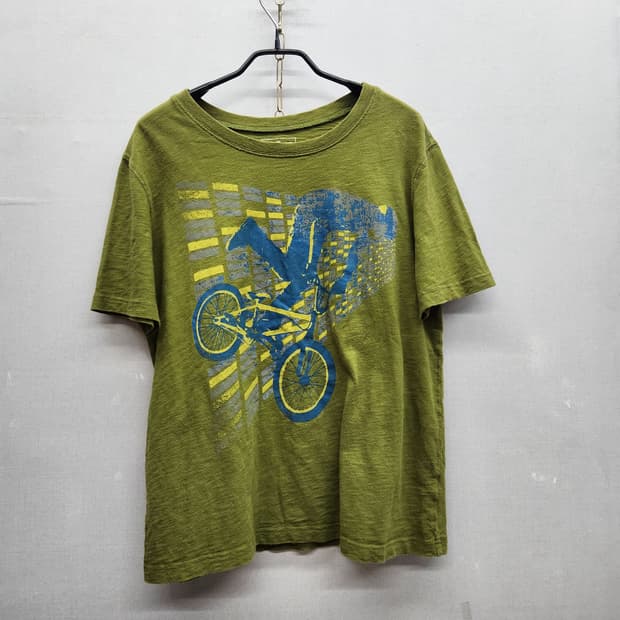 엘엘빈 바이크 빈티지 프린팅 반팔티 L