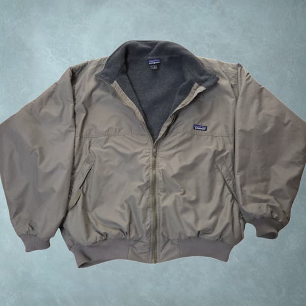 (XL)파타고니아 00s 카키올리브 쉘드 신칠라 봄버 자켓