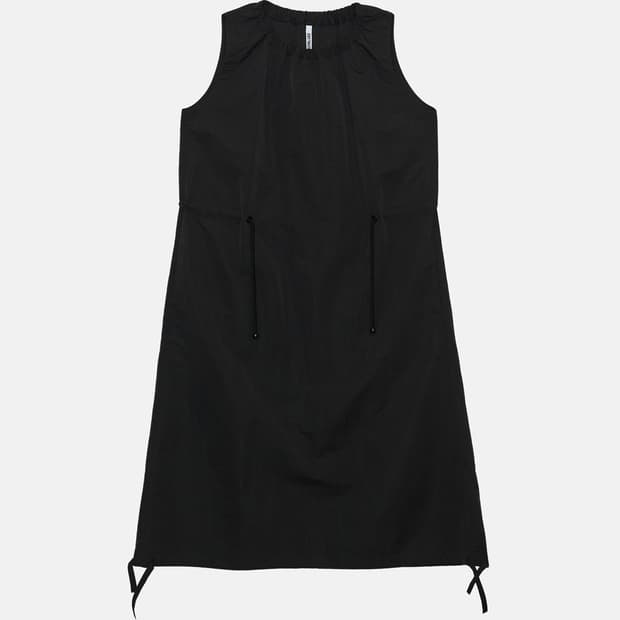 엔조블루스 더블 스트링 롱 드레스 블랙