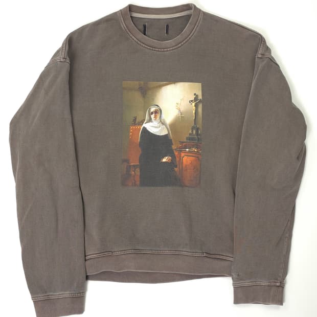 더써든랩x넌리액트 넌프린팅 피그먼트 맨투맨 차콜브라운 (46)