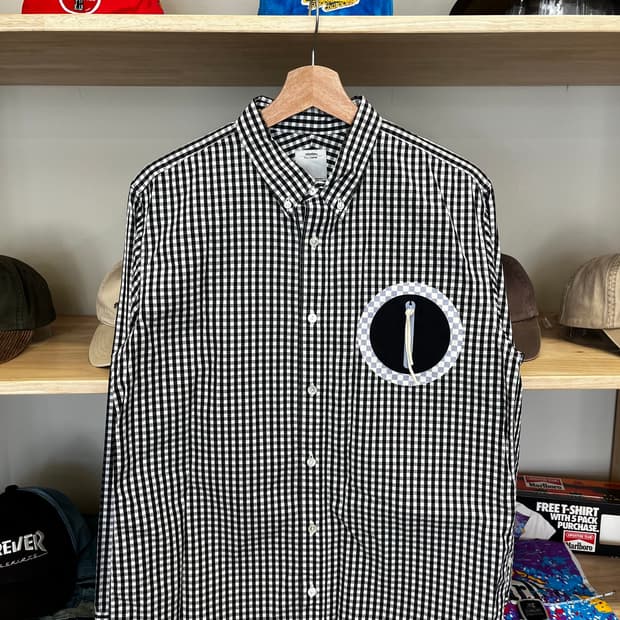 Visvim 옥스포드 체크 셔츠