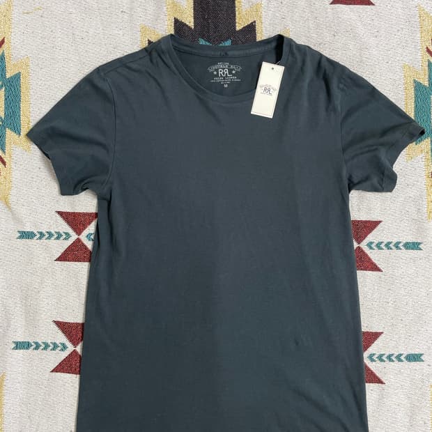 RRL 반팔 티셔츠 차콜 블랙(L)