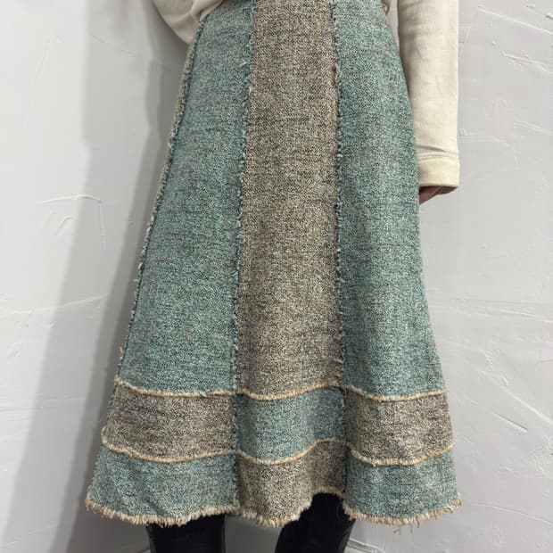 cest mojieu twid patchwork design skirt