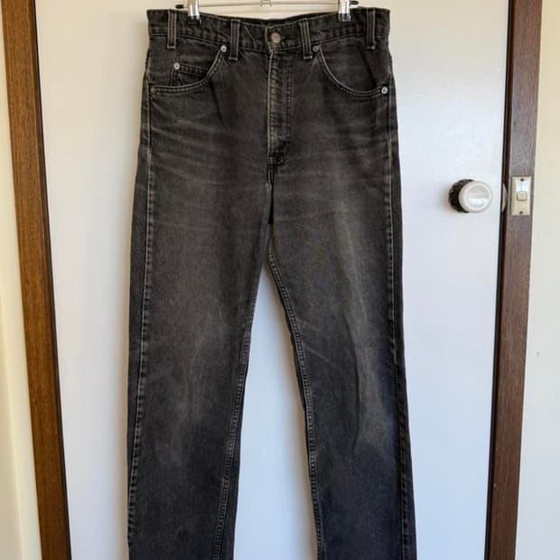 [빈티지]Levi’s505오렌지탭 USA 블랙 데님 w32 L30