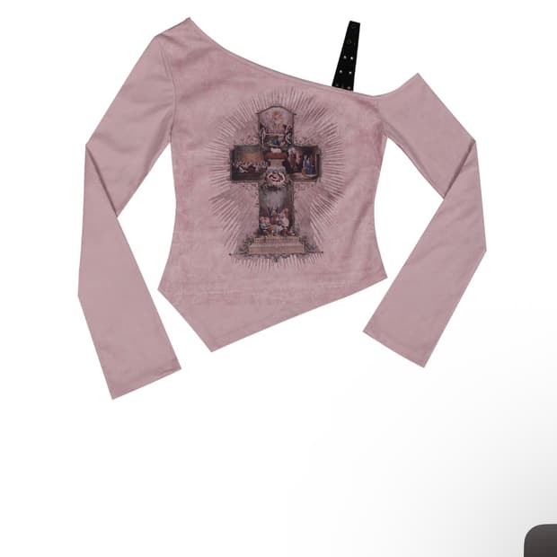 Darlingyourebad ONE SHOULDER SUEDE TOP