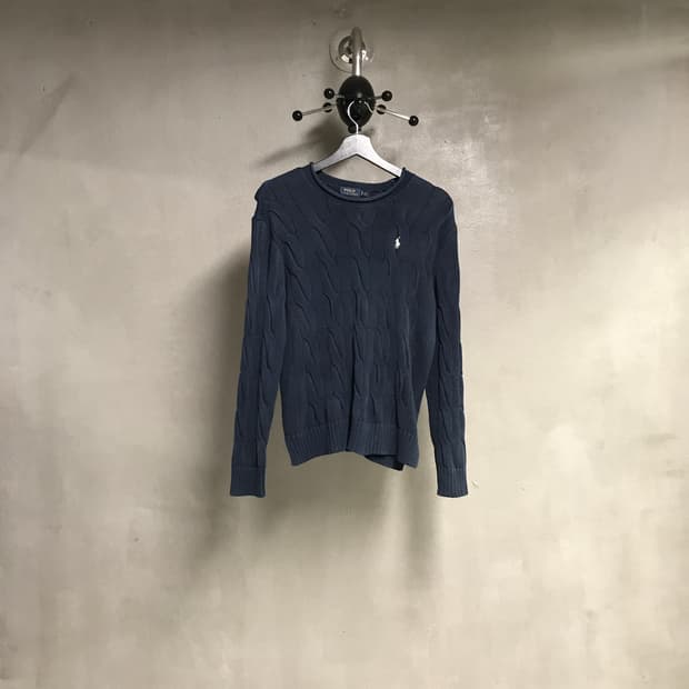 폴로 랄프로렌 케이블 니트 화이트 M(W)