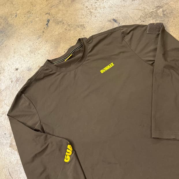 [정품/2XL] 디월트 긴팔 티셔츠 브라운 b12