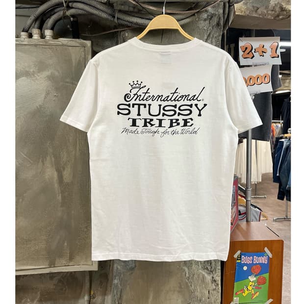 스투시 이스트 피그먼트 다이드 반팔티 화이트 M  #csz4075 