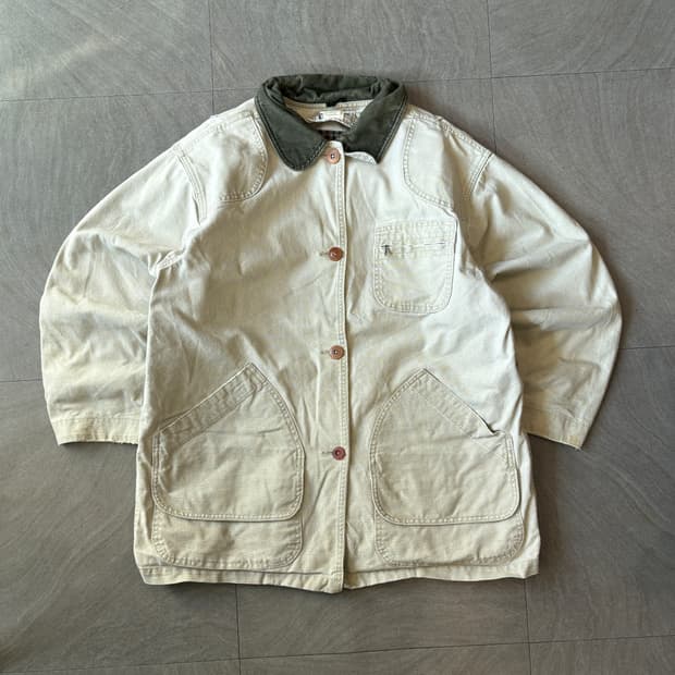 90s L.L.bean 90년대 미국 생산 엘엘빈 아이보리 헌팅 자켓 