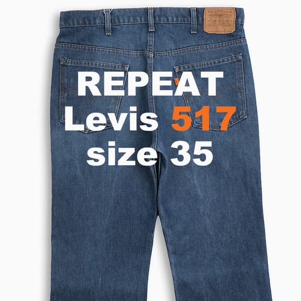 리바이스 517 오렌지탭 80s USA 35 인치 OR51736176