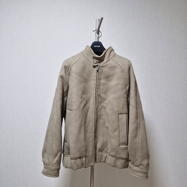 지오지아 베이지색 집업 블루종 자켓 105