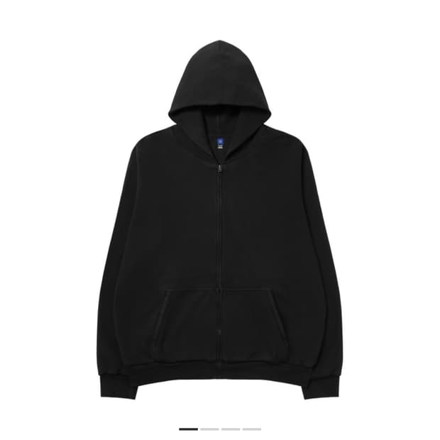 이지 YZY 후드 집업 블랙