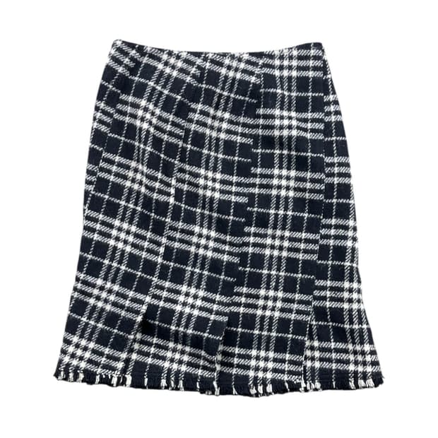 BURBERRY 울 체크패턴 스커트 