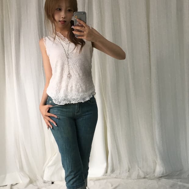 빈티지 비비안웨스트우드 데님 카프리팬츠