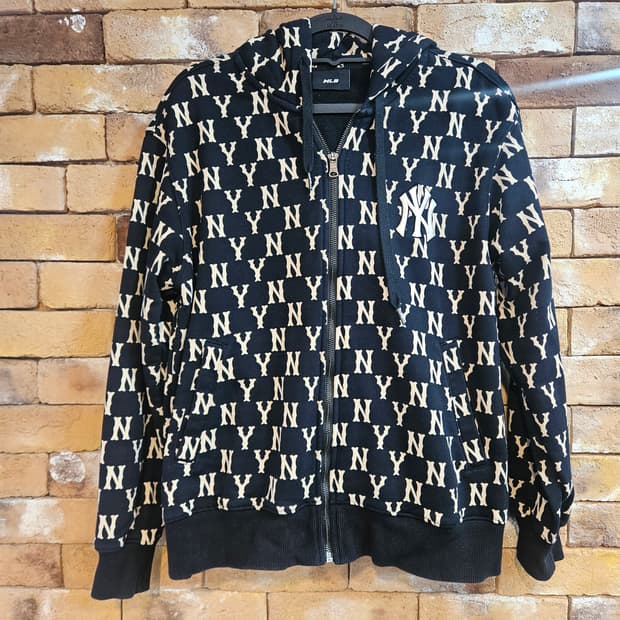 MLB 뉴욕 양키스 NY 패턴 후드 집업 S