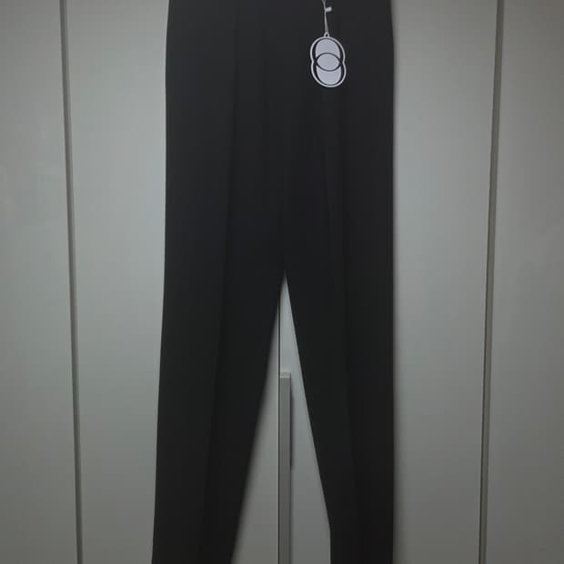 엘무드 - 프렌치 울 블렌드 스트레이트 슬랙스 (블랙,46 size)