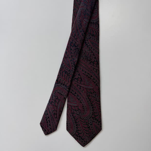 BALENCIAGA 발렌시아가 정품 명품 페이즐리 넥타이 7.8cm