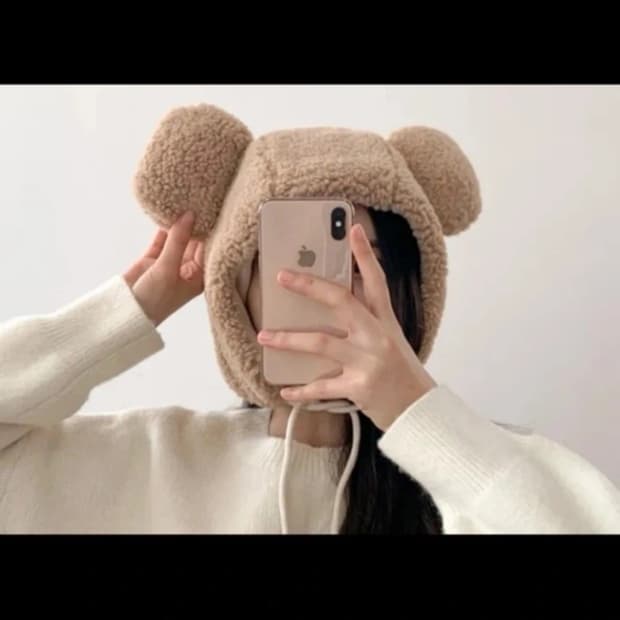 곰돌이 귀달이 모자 미사용