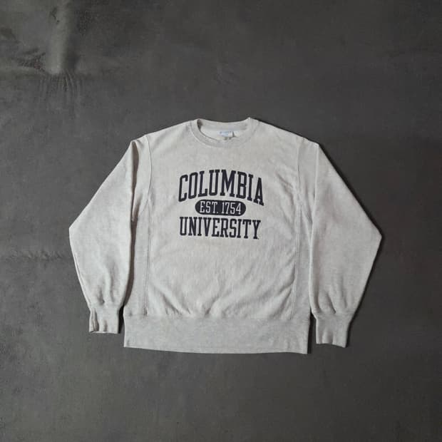 00s 챔피온 리버스위브 콜롬비아 맨투맨 스웨트셔츠 M 멜란지그레이