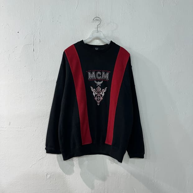 MCM 엠씨엠 빅로고 니트 L