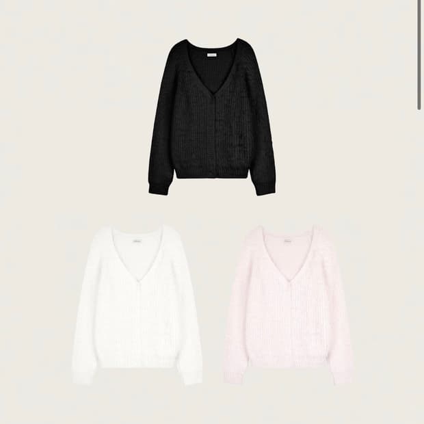 분철 ) 클리시어 슈가플럼 가디건 