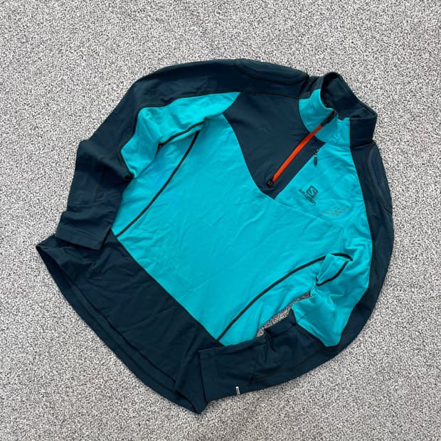 S 살로몬 등산 기능성 반집업 긴팔티 0402J