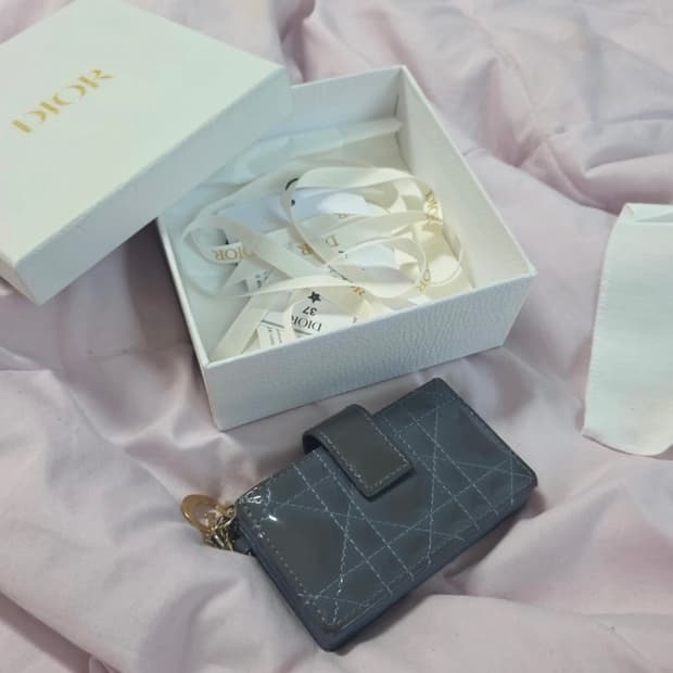 풀박스 디올 페이던트 까나쥬 아코디언 카드지갑