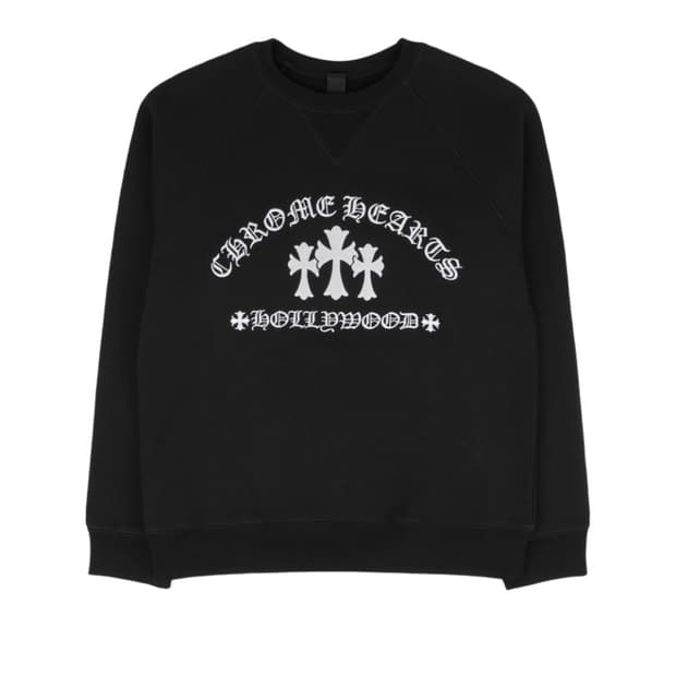 [L] 크롬하츠 세메터리 헐리우드 맨투맨 블랙