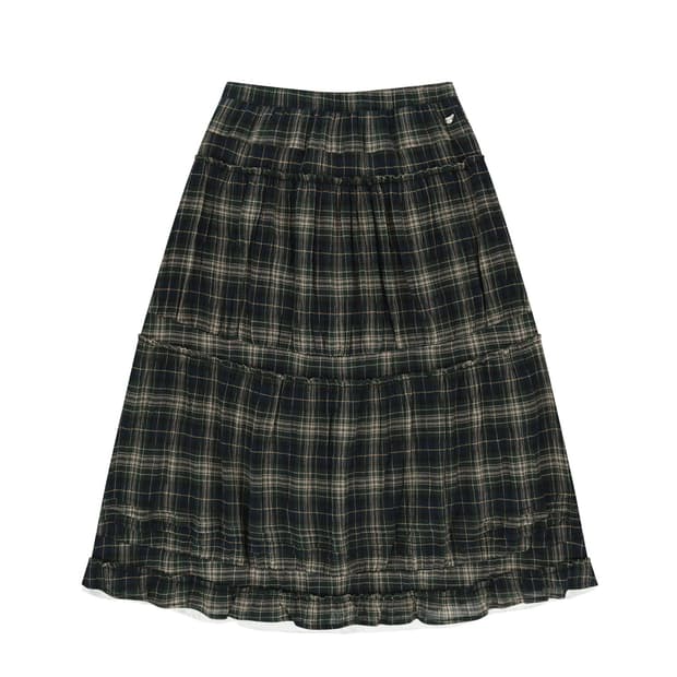 코이세이오 셔링 미디 스커트 SHIRRING MIDI SKIRT CHEC