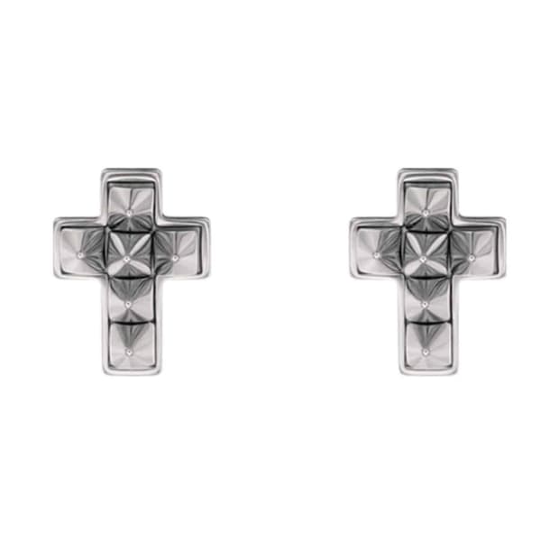 CROSS STUD PIERCE EARRING