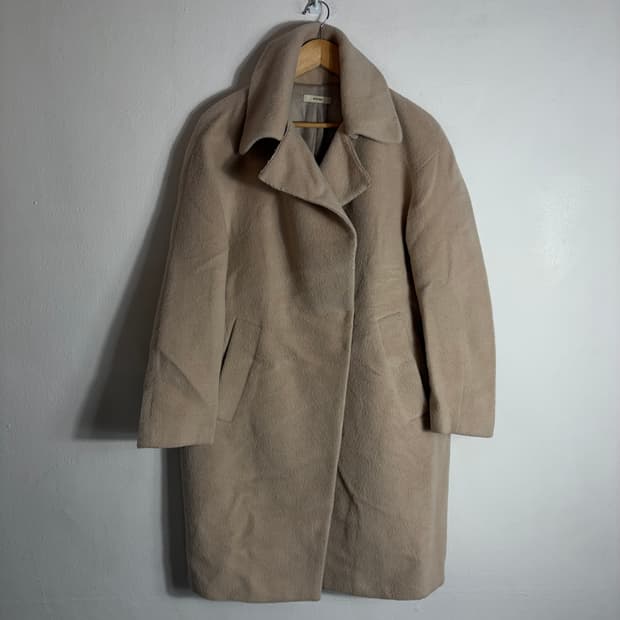 한섬)시스템 베이비 라마 울 롱코트(Free)