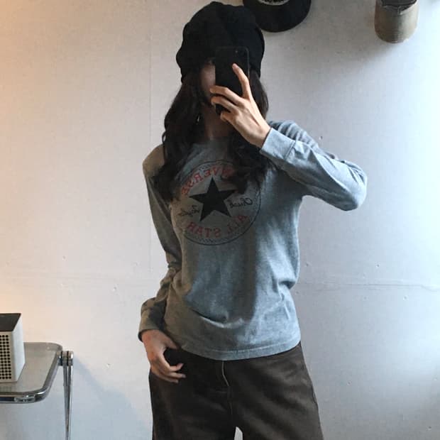 컨버스 중앙로고 롱슬리브