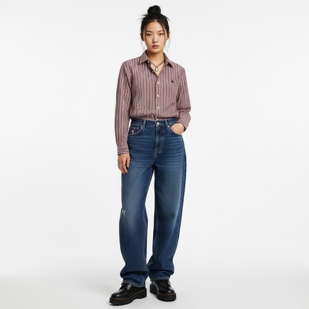 Polo 폴로 랄프로렌 레드 스트라이프 셔츠 4 (클래식)