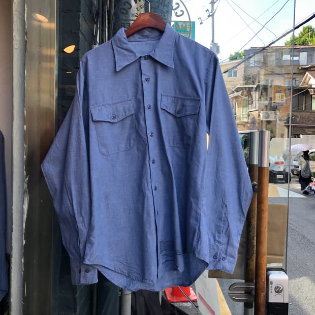 90s USN Chambray Shirt-M
