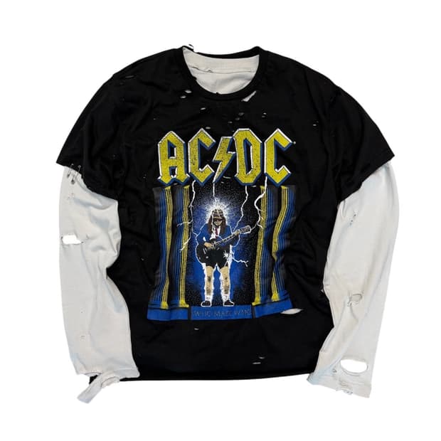Acdc 데미지 커스텀 밴드티 (긴팔 레이어드 포함)