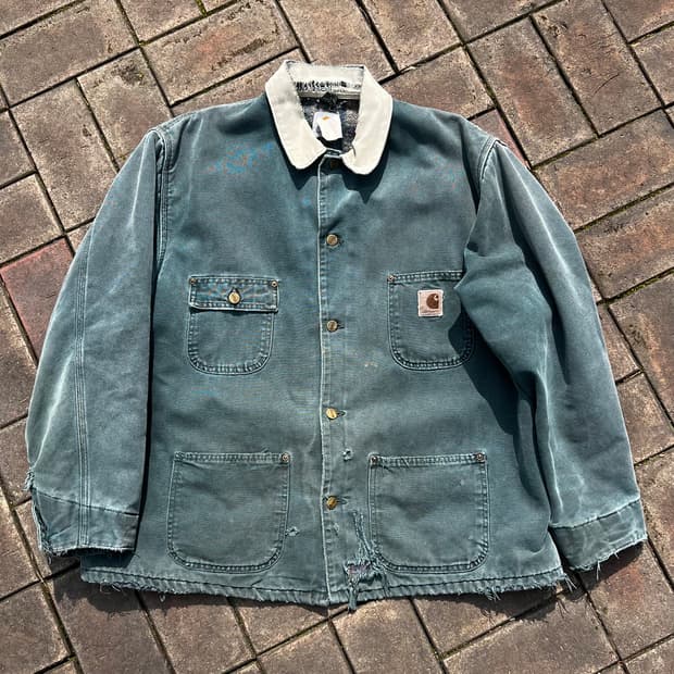 90s 칼하트 초어자켓 모스그린