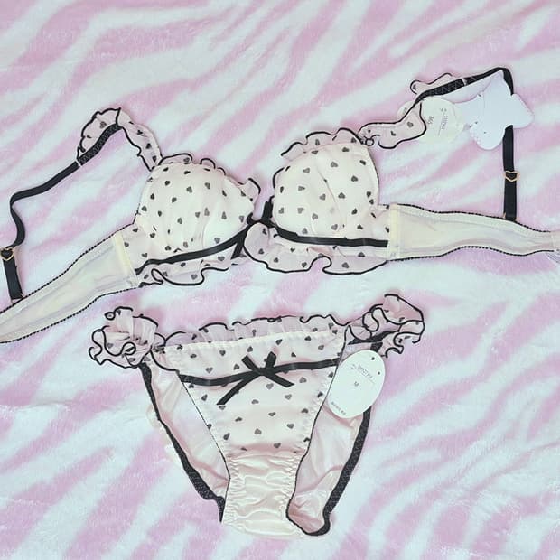 갸루속옷 브라 팬티 세트 하라주쿠