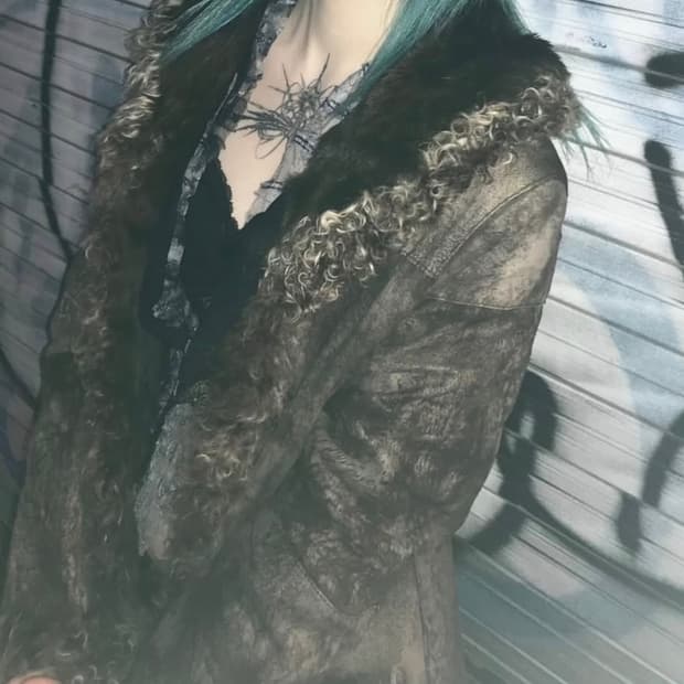 빈티지 퍼 아우터