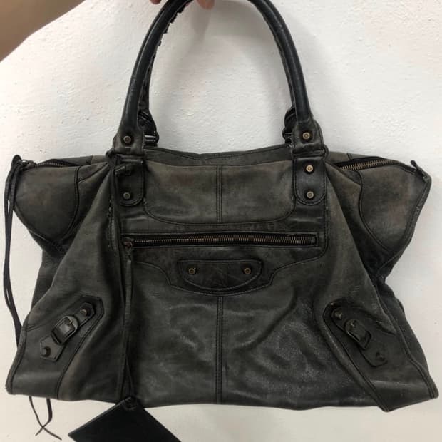 [vintage] 발렌시아가 시티백 블랙 라지